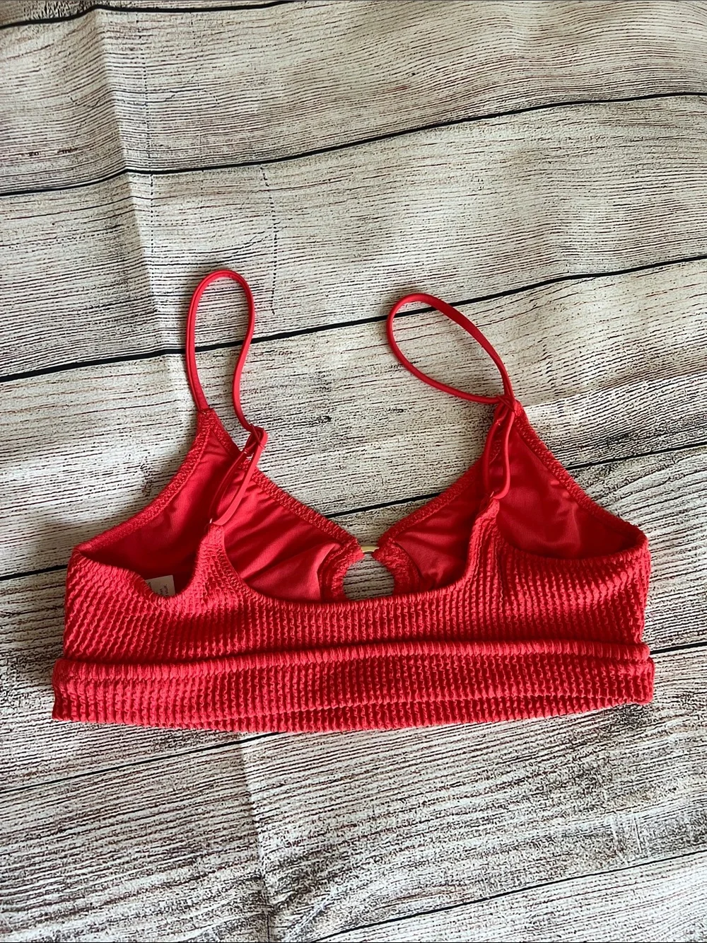 aerie Crinkle Ring-Front Bikini Top